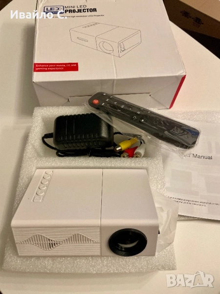 Мини проектор за домашно кино | Преносим модел с HDMI и USB | Подходящ за филми и игри, снимка 1