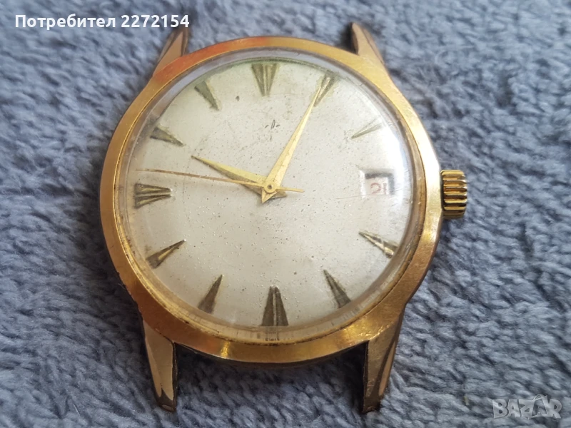 Мъжки часовник с позлата , снимка 1