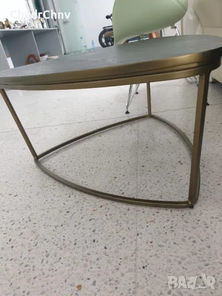 Habufa City маса 85x80x90см/дизайнерска холандска триъгълна холна масичка, снимка 1