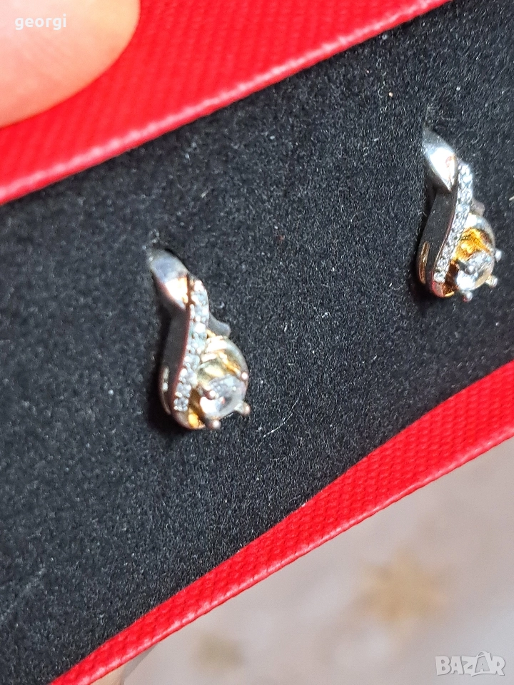 сребърни обеци , снимка 1