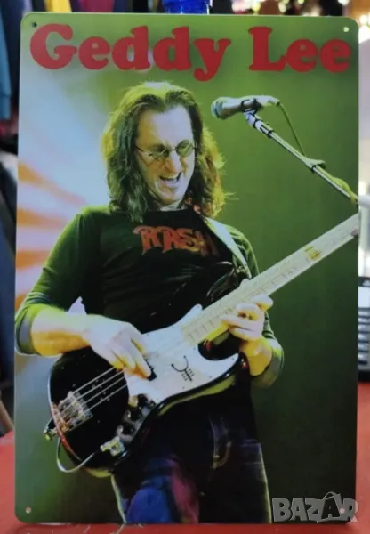 Geddy Lee-метална табела(плакет), снимка 1