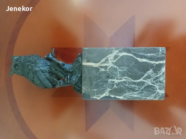 Бронзова фигура бухала. , снимка 9 - Статуетки - 50399492