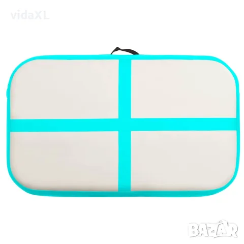 vidaXL Надуваем дюшек за гимнастика с помпа, 60x100x15 см, PVC, зелен, снимка 3 - Йога - 56148367