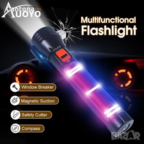 8 в 1 работна лампа, фенер, магнит, Power Bank, аварийна светлина, соларно и USB зареждане GX8126, снимка 2 - Къмпинг осветление - 39732400