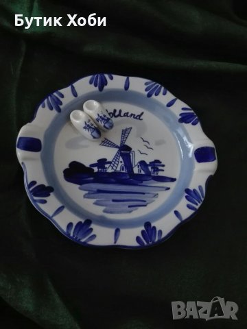 Декоративни чинийка и пепелник Делфт, снимка 7 - Колекции - 34789920