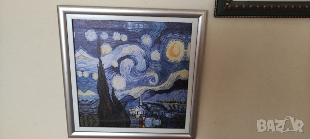 Картина в рамка Винсент Ван Гог Звездна нощ , снимка 1 - Картини - 33128180