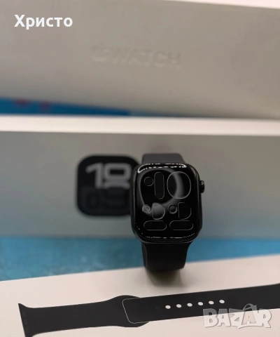 ГАРАНЦИОНЕН!!! Apple Watch 10 GPS, Jet Black Aluminum Case 46 мм , снимка 3 - Смарт часовници - 53734703