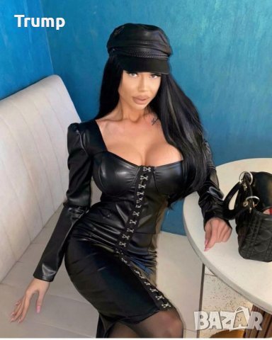 -50% Секси рокля от тънка еко кожа , снимка 2 - Рокли - 35679212