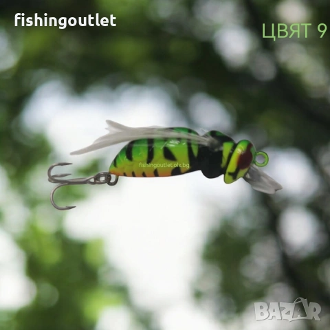 Убийствено ефективен воблер оса ( пчела ) Okinwa . 10 цвята. 2.5гр 3.5см, снимка 11 - Стръв и захранки - 53028213