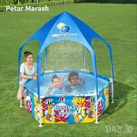 Басейн Сглобяем BESTWAY Steel Pro 183×51см с Покрив