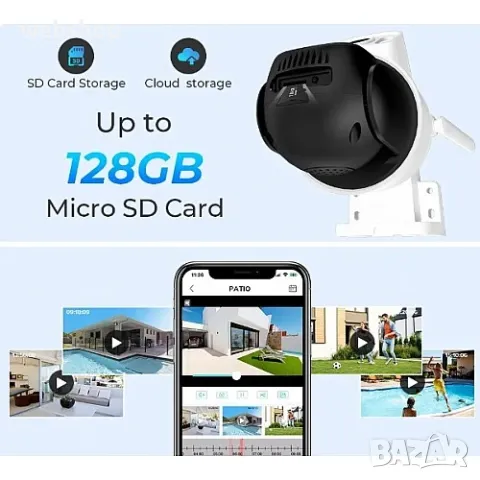 ПРОМО!! Двойна външна Wi-Fi камера iCsee за наблюдение през телефона, снимка 6 - HD камери - 48528783