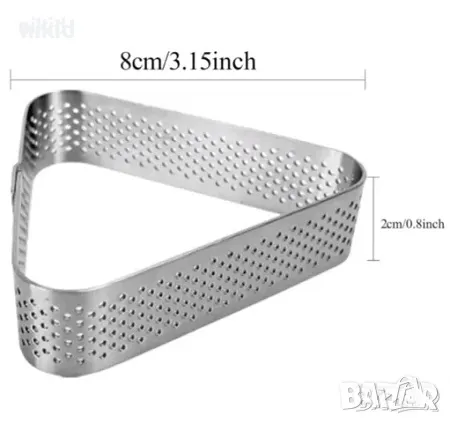 метален ринг перфориран ринг Микроперфориран дупки тарт тесто кошнички тарталети Tarte Ring пай, снимка 6 - Форми - 42295418