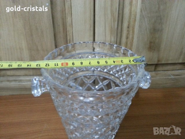 Кристална ледарка купа за лед Бохемия , снимка 3 - Антикварни и старинни предмети - 36017251