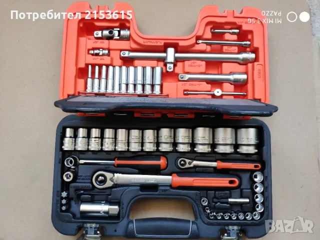 Bahco S560 1/4 и 1/2 56части вложки камъни комплект