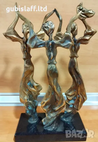 Бронзова пластика "Вяра, Надежда и Любов", Илиян Шарков, снимка 2 - Статуетки - 49262707