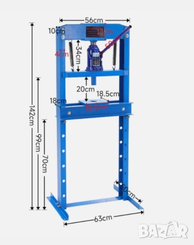 Преса за лагери 20 тона, снимка 6 - Аксесоари и консумативи - 51565528
