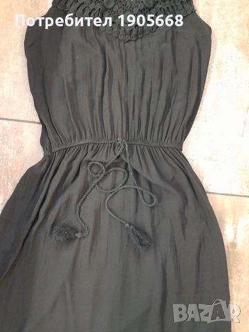 Стилна, черна дамска рокля № М-Л, снимка 8 - Рокли - 41184962