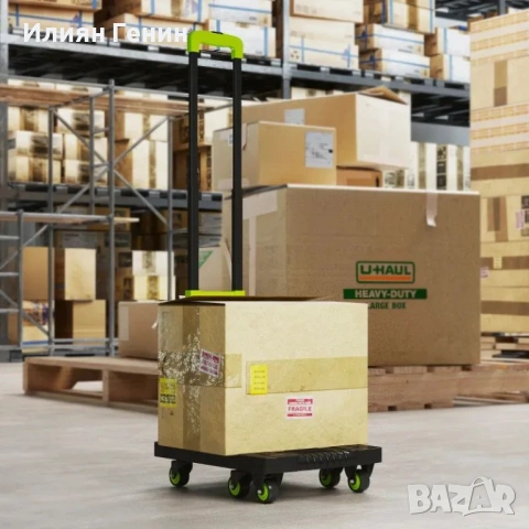 Сгъваема метална ръчна количка HOMCOM с колела, снимка 10 - Други стоки за дома - 53663370