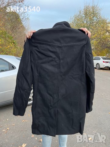 Черно мъжко палто, снимка 15 - Палта - 34194057