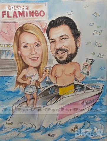 КАРИКАТУРИ,  ШАРЖ с пастели и моливи,ръчно рисувани  от снимка по ваш избор., снимка 18 - Картини - 36074806