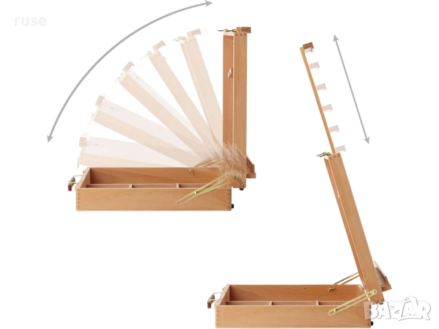 НОВИ! Настолен статив - куфар за рисуване регулируем масив , снимка 4 - Други - 52401549