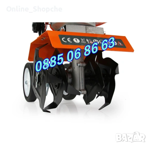 Бензинова мотофреза 74 куб, бензинов мотокултиватор, снимка 2 - Градинска техника - 53710259