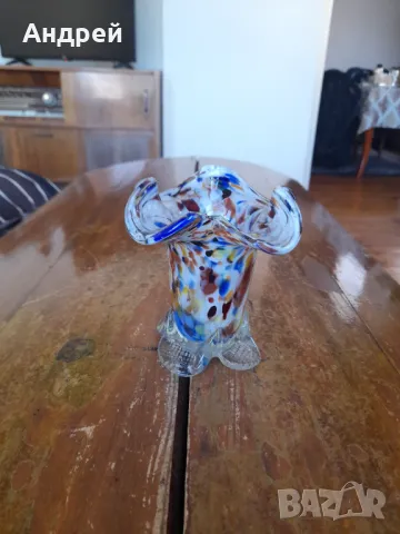Стара стъклена ваза #16