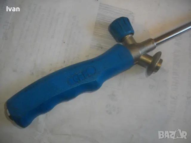 940мм/ф35мм ГАЗОВА ПРОПАН-БУТАН ГОРЕЛКА ЗА ПЛЕВЕЛИ И ПЪРЛАЧКА НЕМСКА CHF РАБОТИ НА ФЛАКОН ГАЗ, снимка 4 - Други инструменти - 48409029