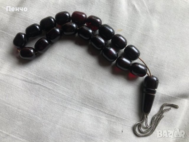 стара броеница /каталин, кехлибар, бакелит, фатуран/, снимка 1