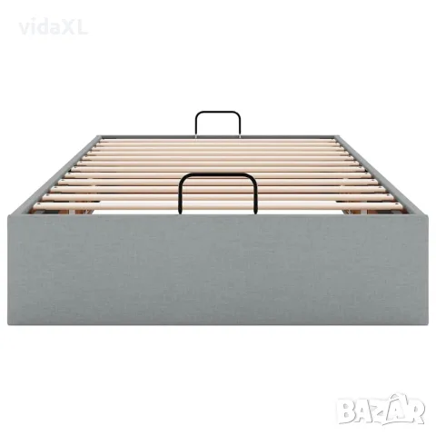 vidaXL Османска рамка за легло без матрак, светлосива, 80x200 см, плат, снимка 7 - Спални и легла - 56146995