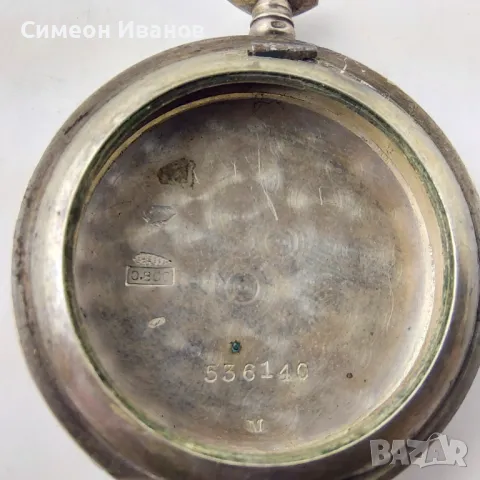 Стари сребърни капаци за джобни часовници Зенит Zenith В0142 , снимка 6 - Антикварни и старинни предмети - 48694380