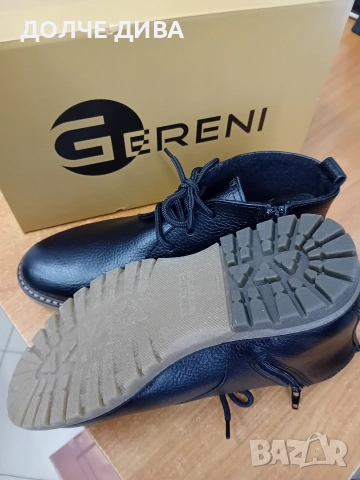 НАМАЛЕНИЕ мъжки боти м179 естествена черна кожа, снимка 3 - Мъжки боти - 52846863