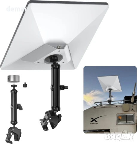 Комплект за монтаж на стълб XLTTYWL 2025 Starlink Mini с резба 1/4"-20 и 3/8"-16 и регулируема скоба