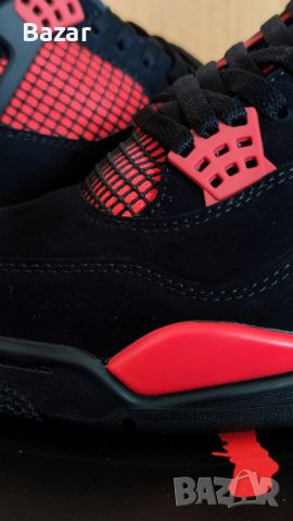 Nike Air Jordan 4 Red Thunder Нови Оригинални Мъжки Обувки Кецове Маратонки Размер 44 Номер 28см , снимка 5 - Кецове - 40535262