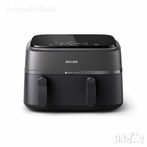 Philips Airfryer 3000 Series Dual Basket - 9L, 2750W, RapidAir технология, 2 независими кошниц, снимка 5 - Фритюрници - 52523977