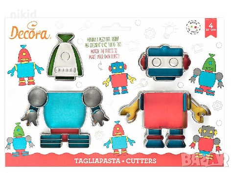 Робот Роботи големи части пластмасови резци форми за тесто фондан украса декор резец форма