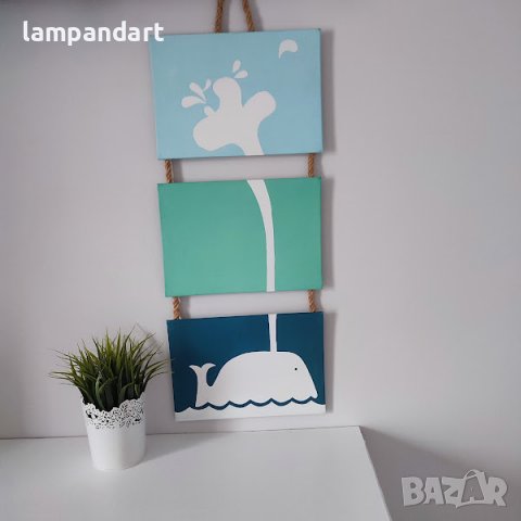 Пано от 3 картини в синьо за момче, снимка 3 - Други - 39412437