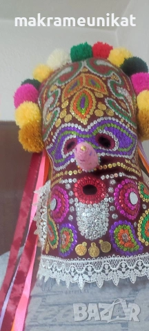 Продавам кукерска маска, гугла, уникат, Новодел, авторски модел, етно, Сурва, Кукерландия , снимка 13 - Колекции - 42314889