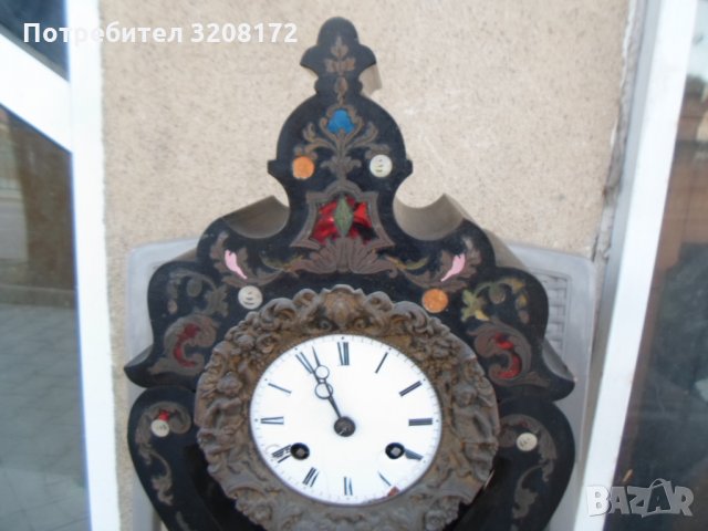 Портален Френски Часовник/19век,Дърво/Интарзия-Работи, снимка 4 - Антикварни и старинни предмети - 35959204