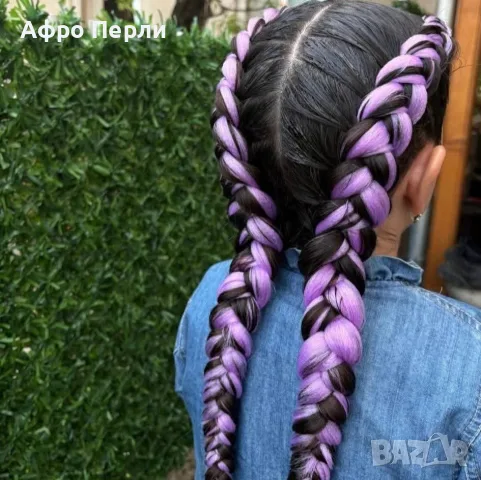 🩷Боксьорски Плитки 🌸Box braids Детски прически Опашки Бохо Туистъри Ариел Къдрици Афро Канекалон , снимка 5 - Аксесоари за коса - 55848260