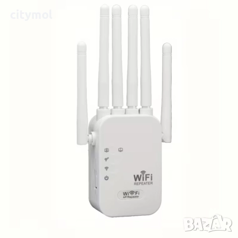 Repeater, усилвател/повторител на WIFi сигнал с 6 антени до 300Mbps