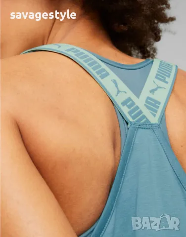 Дамски потник PUMA Strong Training Tank Top Blue, снимка 4 - Потници - 49582392