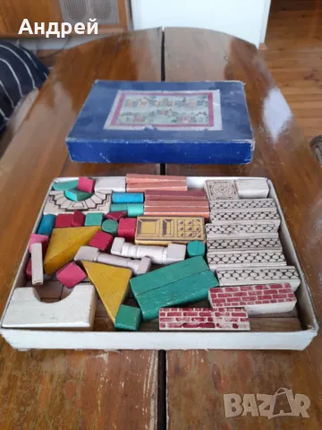 Стар детски дървен конструктор #3, снимка 3 - Други ценни предмети - 50080960