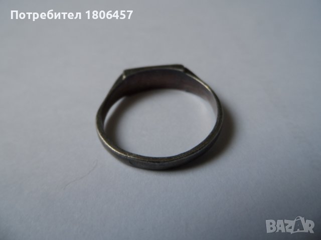 сребърен пръстен Е, снимка 5 - Пръстени - 42046756
