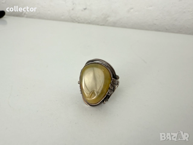 Сребърен пръстен стил - Ар Нуво. №7581, снимка 6 - Гривни - 52303145