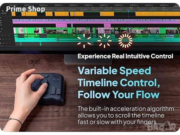 TourBox Elite: Bluetooth Контролер за Обработка на Снимки и Видео, снимка 10 - Джойстици и геймпадове - 53288292