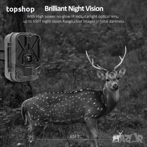 Ловна камера Findn Wifi 940 Pro 4K 30MP с приложение, изпращане на изображения към мобилна камера..., снимка 5 - IP камери - 51615200