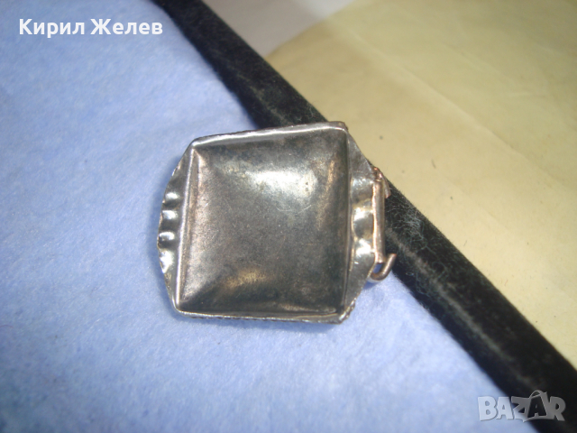 ЕЛЕМЕНТ от СТАРА БРОНЗОВА ПОСРЕБРЕНА ОРИЕНТАЛСКА ЕТНОГРАФСКА ГРИВНА с НАТУРАЛЕН КАРНЕОЛ 13818, снимка 9 - Антикварни и старинни предмети - 36225108