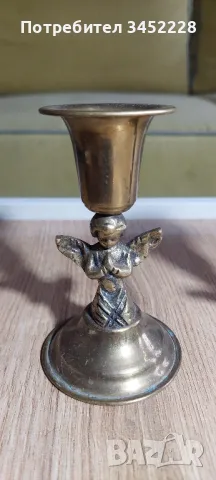 свещници месинг два броя за ценители , снимка 2 - Декорация за дома - 50327892