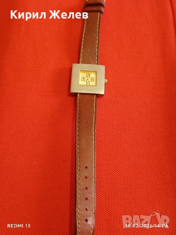 Елегантен дамски часовник с кожена каишка перфектно състояние 31094, снимка 5 - Дамски - 53483982